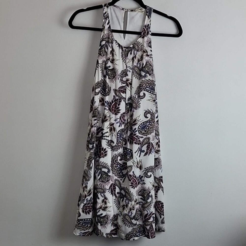 Entro  paisley  rayon racer back A line dress Sz L
